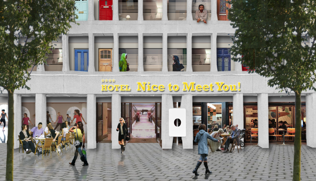 Hotel 'Nice to Meet You!' Prijsvraag  van Rijksbouwmeester gewonnen Studio Rik Tuithof